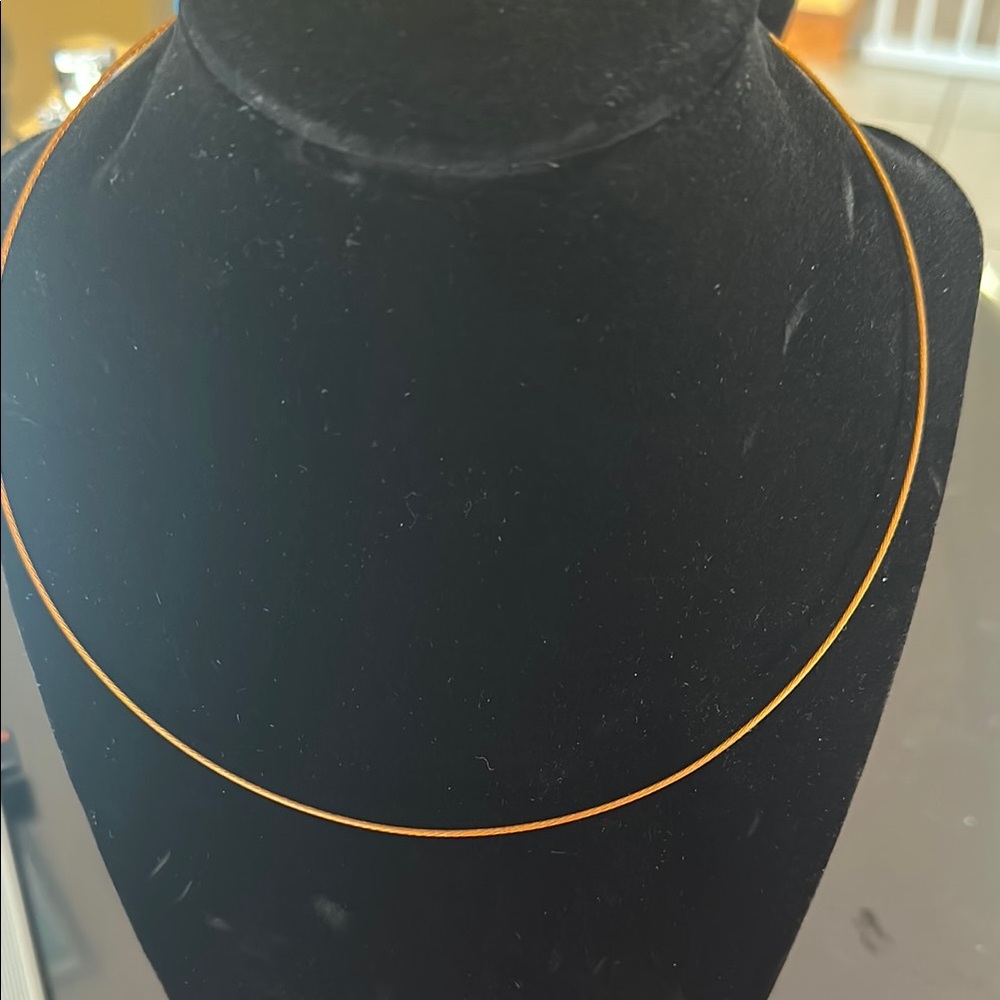 Elegant Copper Wire Omega Choker Necklace